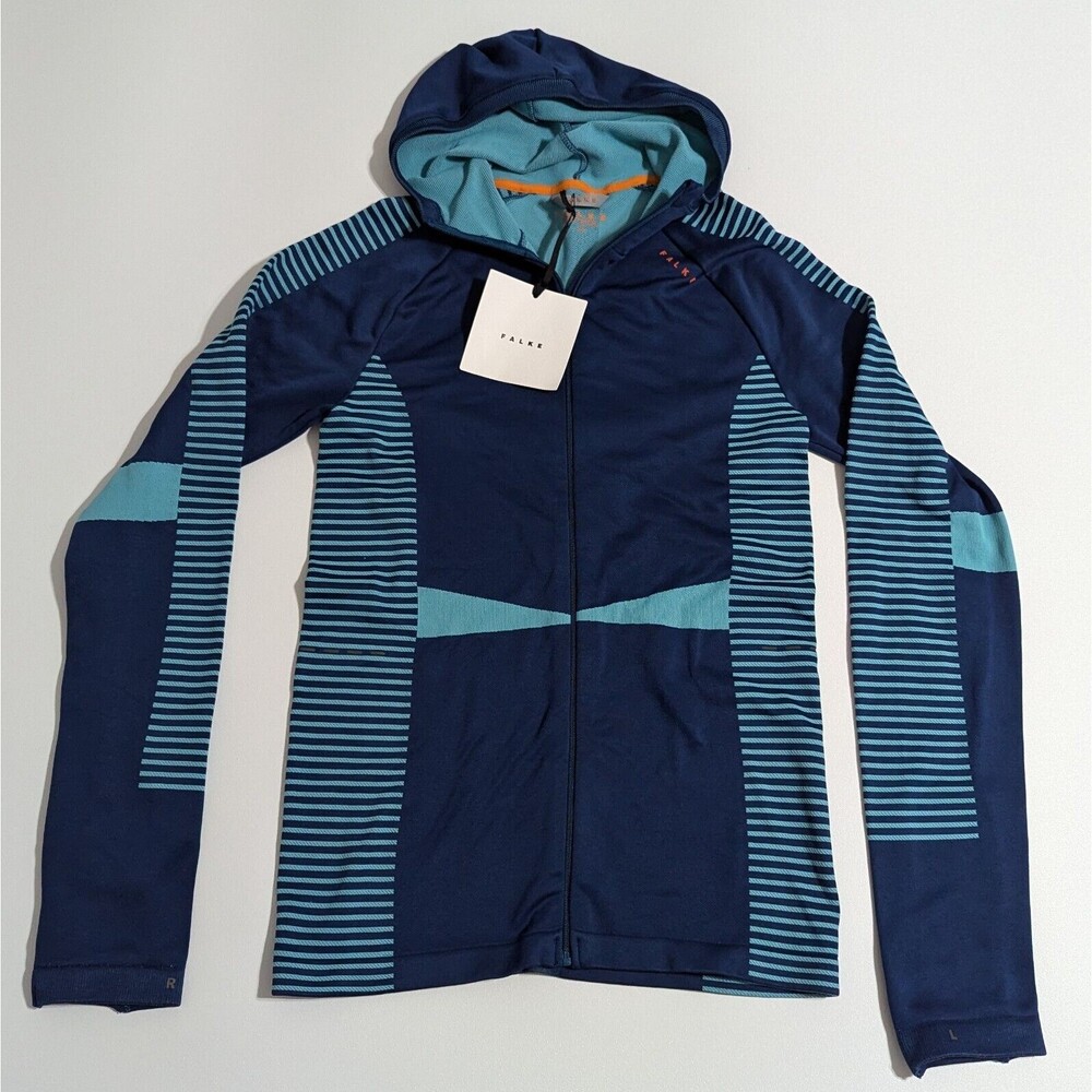 Falke Womens Tech Long Sleeve Zip Jacket Ergonomic Sport System XS Blue
